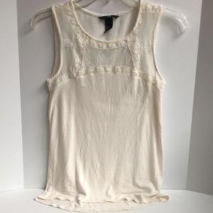 H&M sheer lace and knit tank top size XS